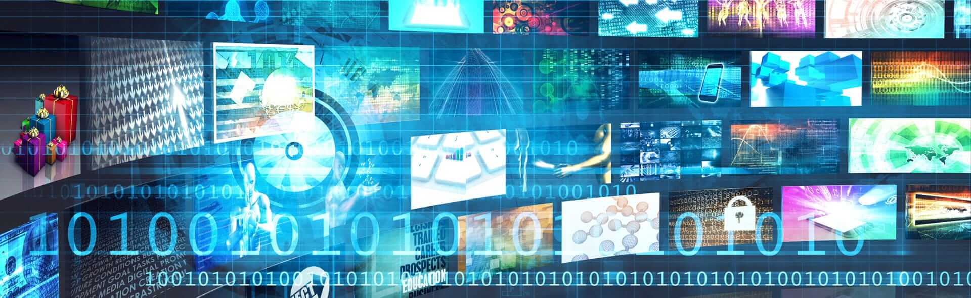 Binärcode über unterschiedlichen Bildern